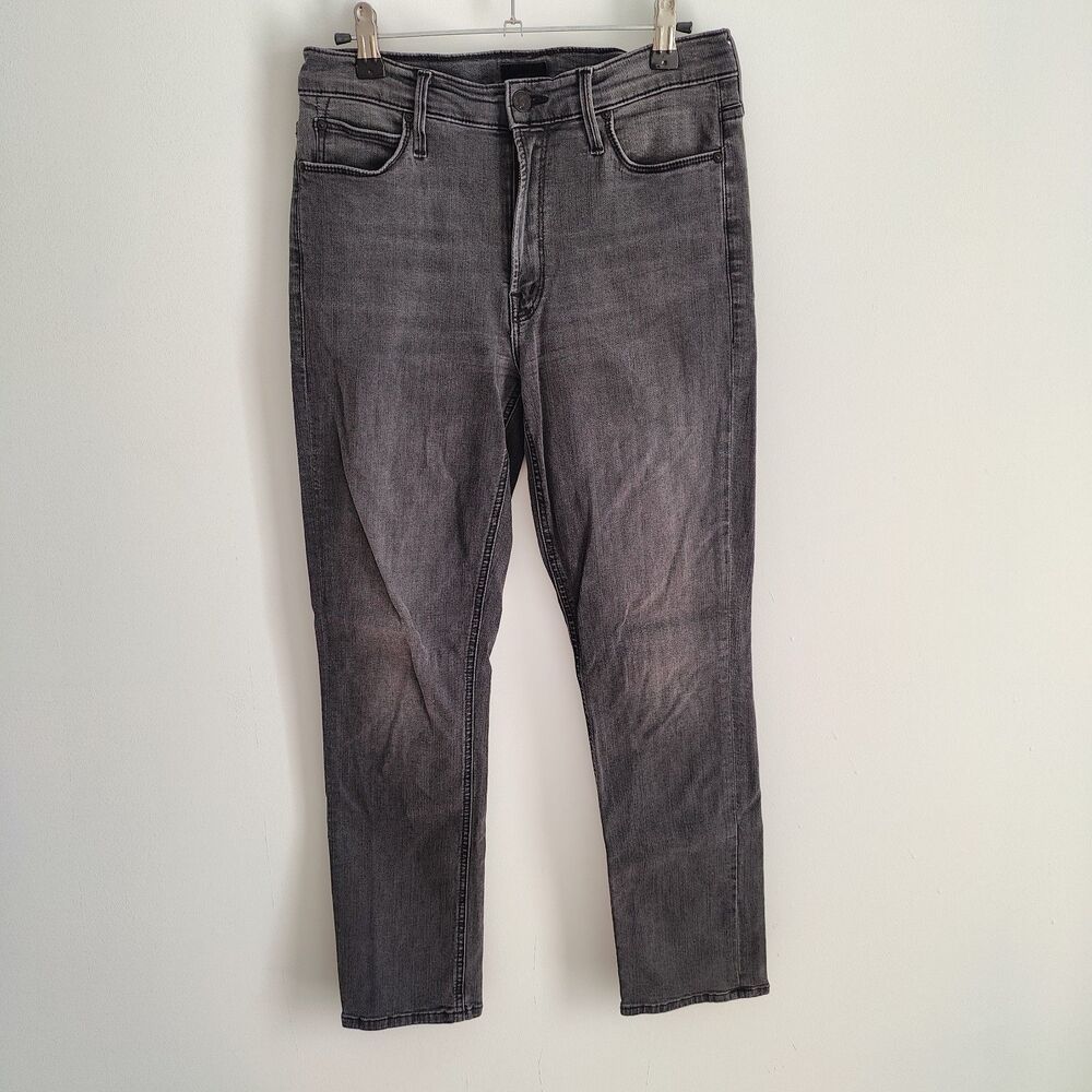 Mother The Mid Rise Dazzler Ankle Jeans Lighting Up Lanterns Black Sz 28 (27x27)